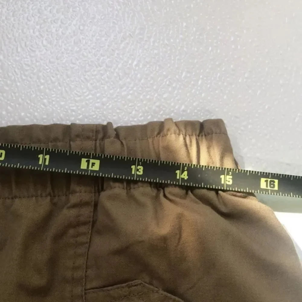 Elastic Waist Olive Green‎ Shorts with Pockets Casual Comfy Everyday